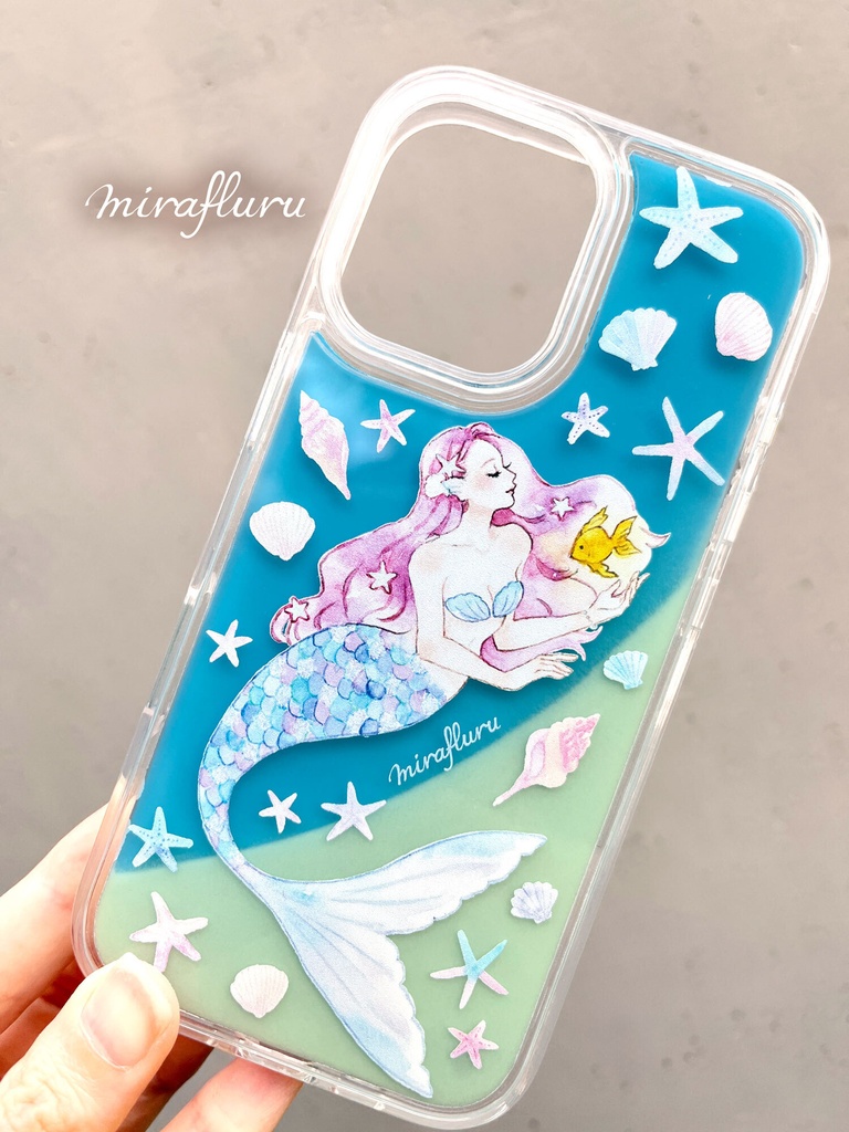 《受注生産》蓄光ネオンiPhoneケース『マーメイド』