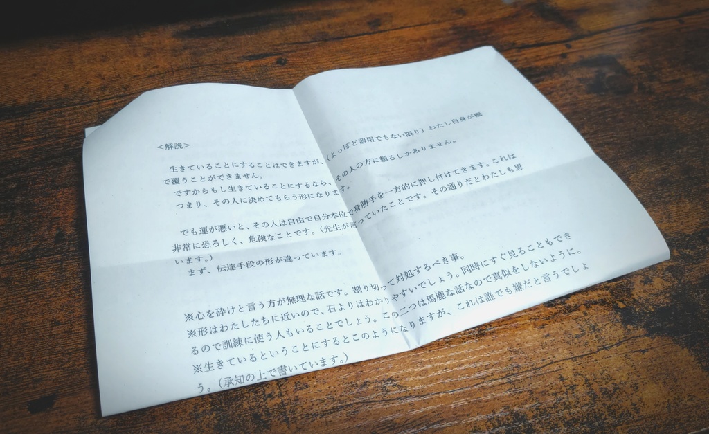 不穏な落とし物『見ました』