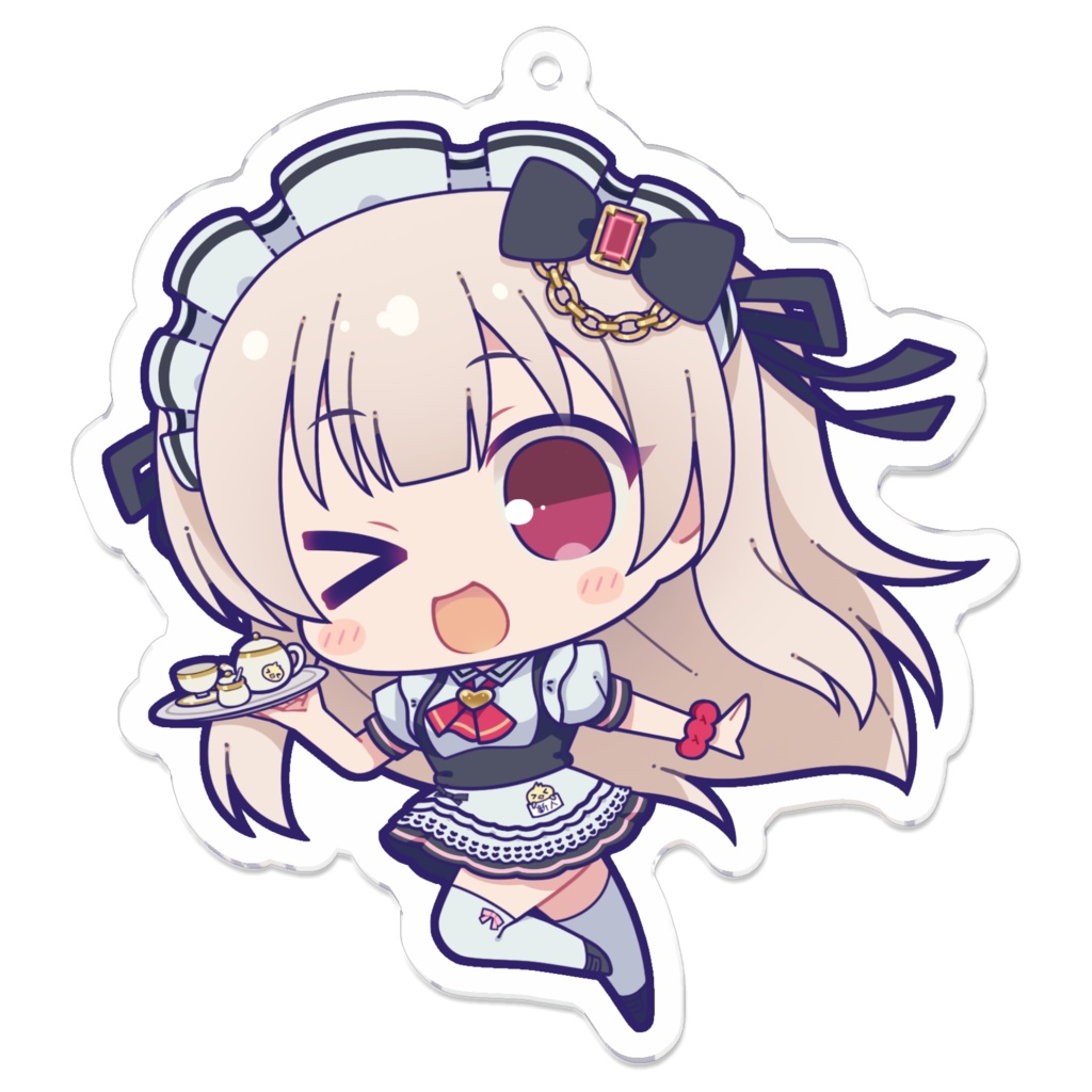 小鳥あそぶ　アクリルキーホルダー：＞ワ・ver