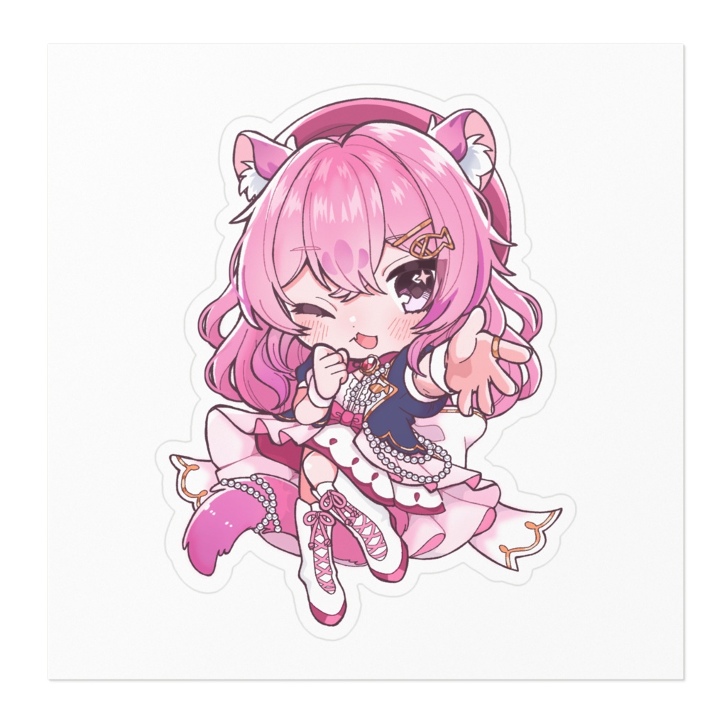 猫乃すうステッカー(デフォルメ)