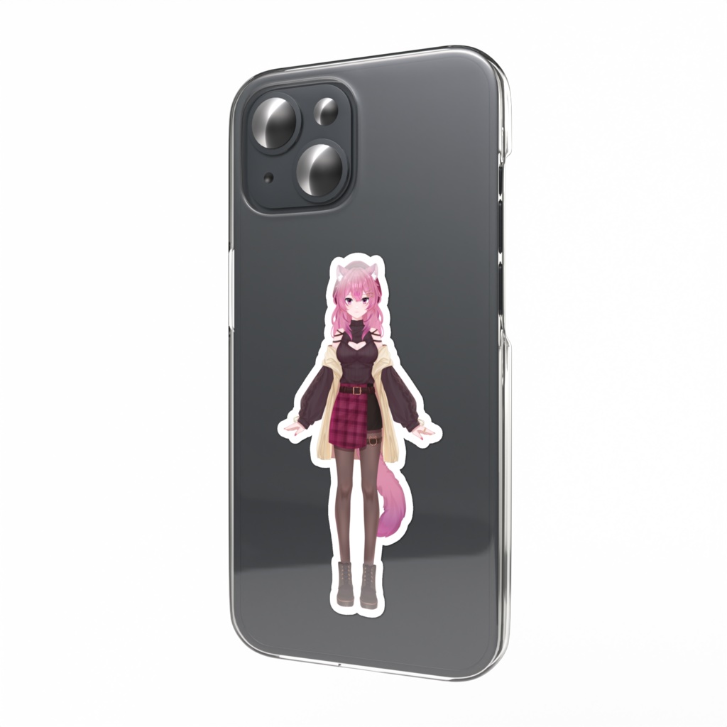 猫乃すうスマホステッカー