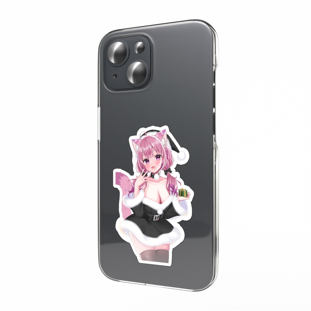 猫乃すうスマホステッカー（クリスマス）