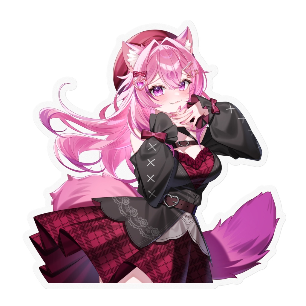 猫乃すうクリアステッカー（アイドル衣装）