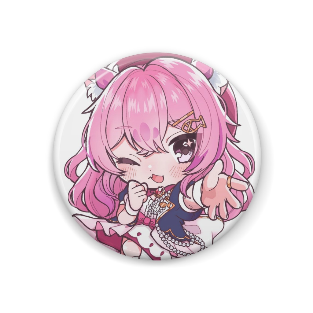 猫乃すう缶バッジ（デフォルメ）