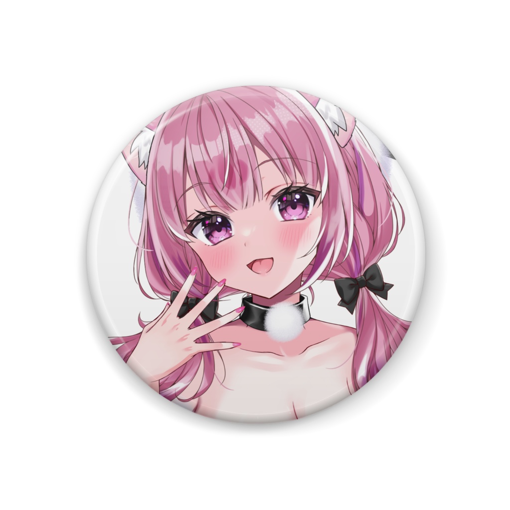 猫乃すう缶バッジ（クリスマス）