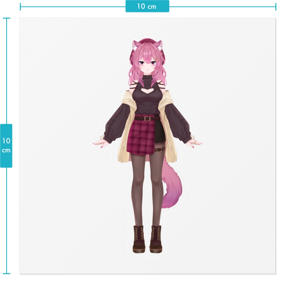 猫乃すうクリアステッカー