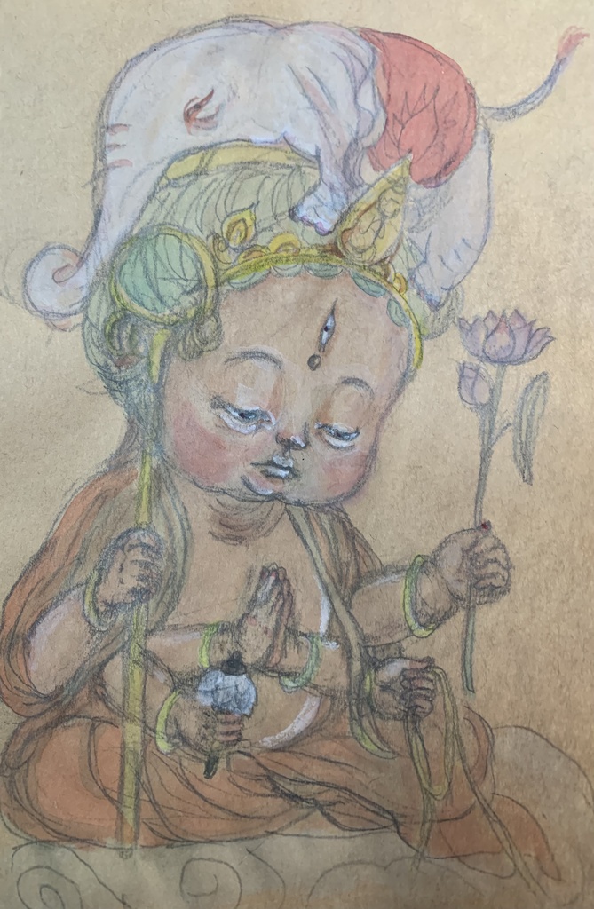 観音菩薩とゾウ