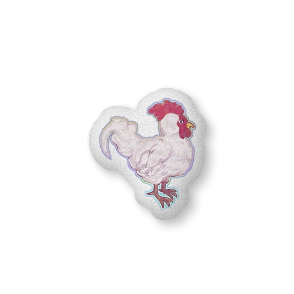 にわとりさんクッション中
