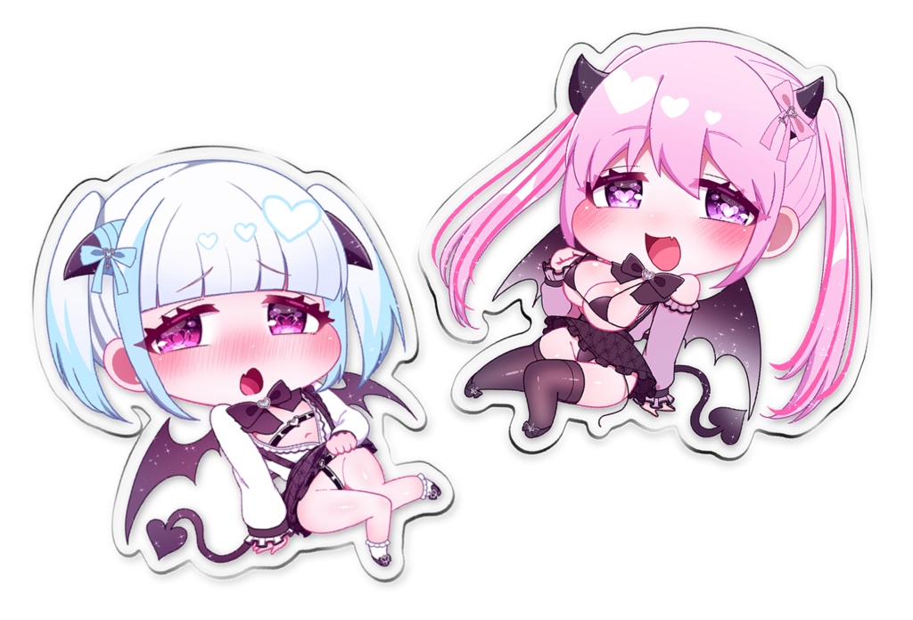 えむみやにゃむ 双子サキュバスちゃんずアクリルスタンド(地雷服ver) 