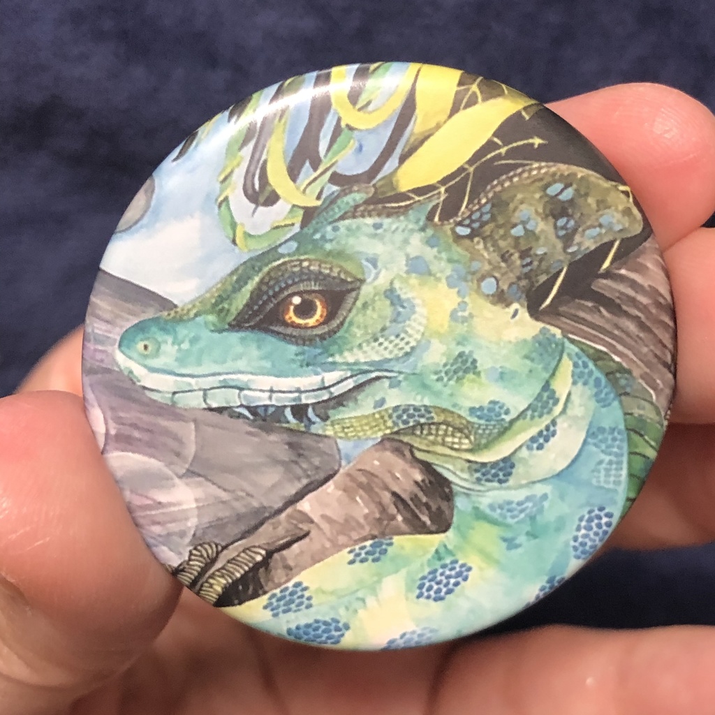 爬虫類缶バッジ5種類