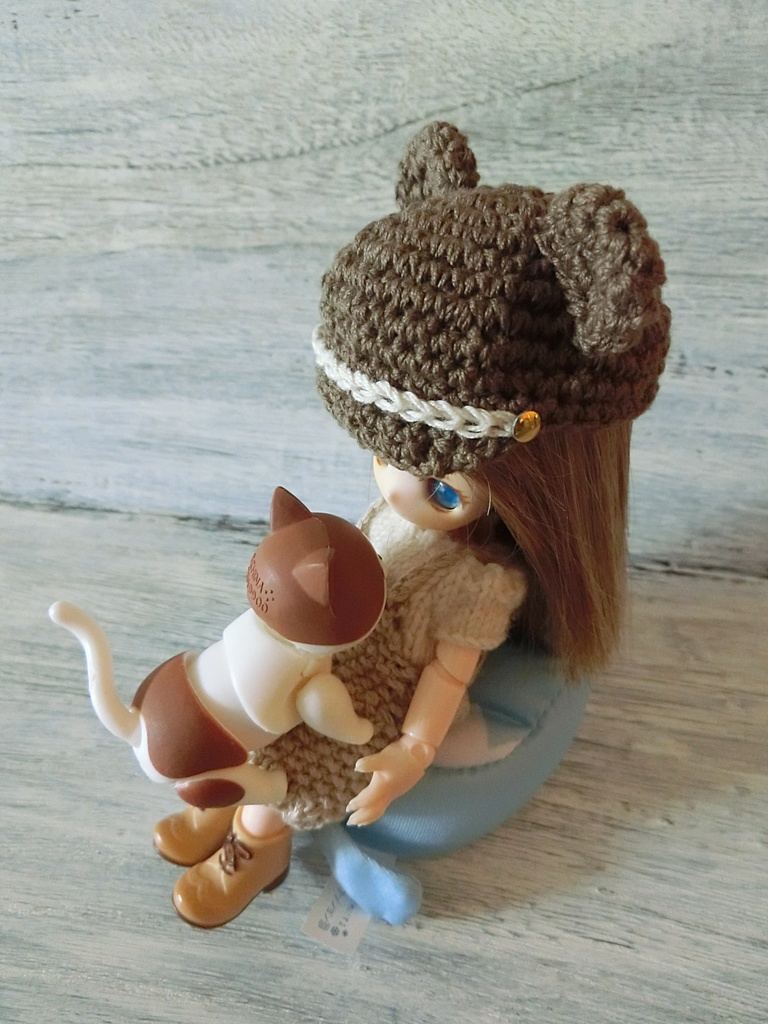 くまみみキャスケット(4~4.5インチヘッドサイズ)