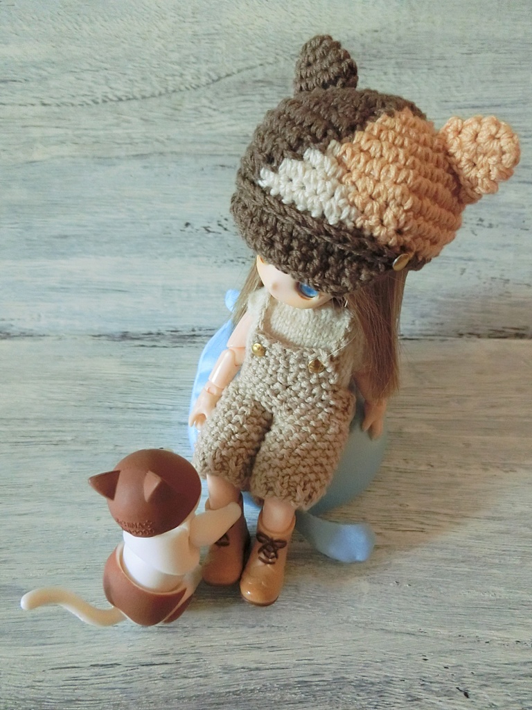 三毛猫キャスケット(4~4.5インチヘッドサイズ)