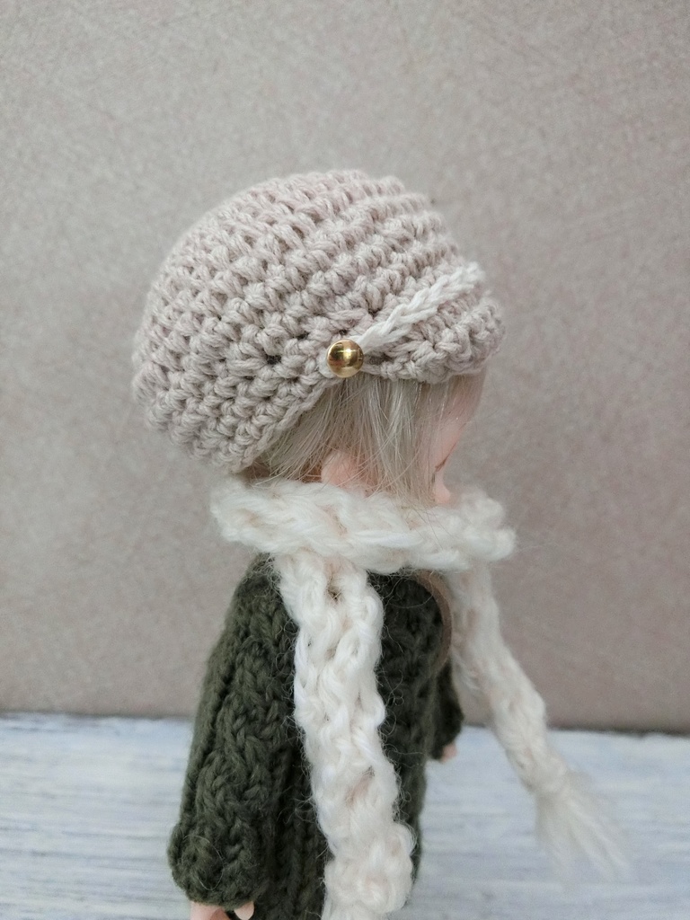 お花つきキャスケット(4~4.5インチヘッドサイズ)