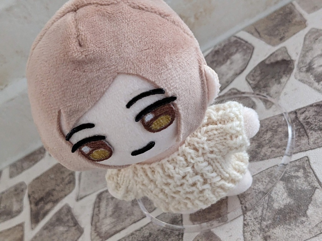 10-11cmぬい用 アラン模様セーター