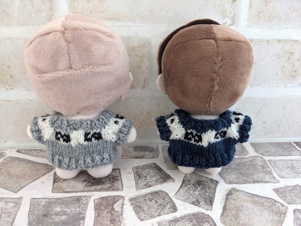 10-11cmぬい用 模様編みセーター