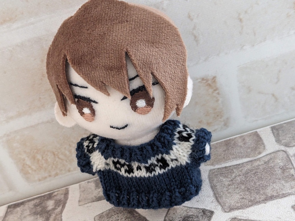 10-11cmぬい用 模様編みセーター