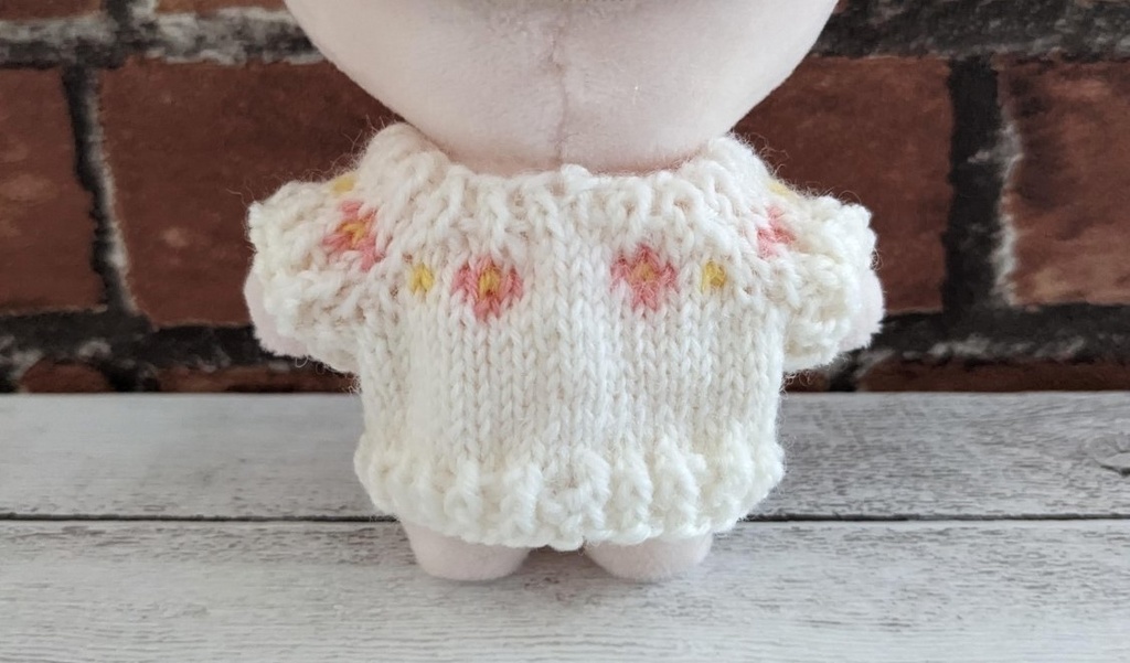 10-11cmぬい用 小花柄セーター