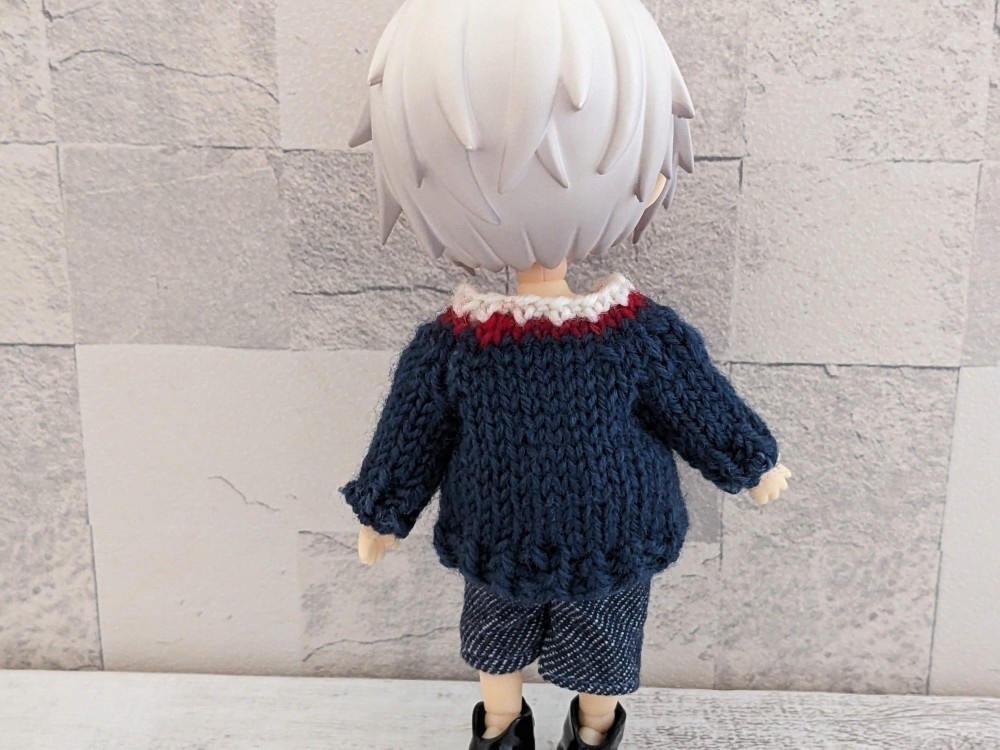 ドール用 チルデン風Vネックニット