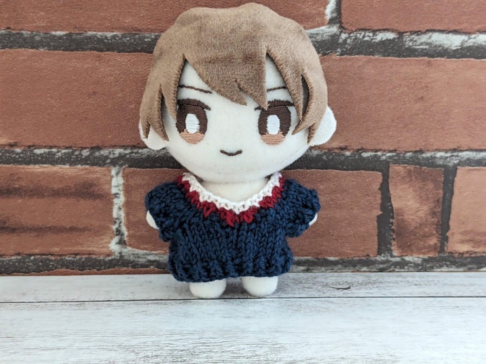 10-11cmぬい用 チルデン風Vネックニット