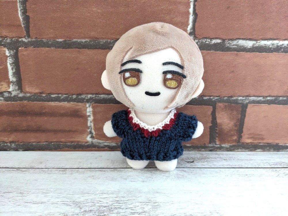 10-11cmぬい用 チルデン風Vネックニット