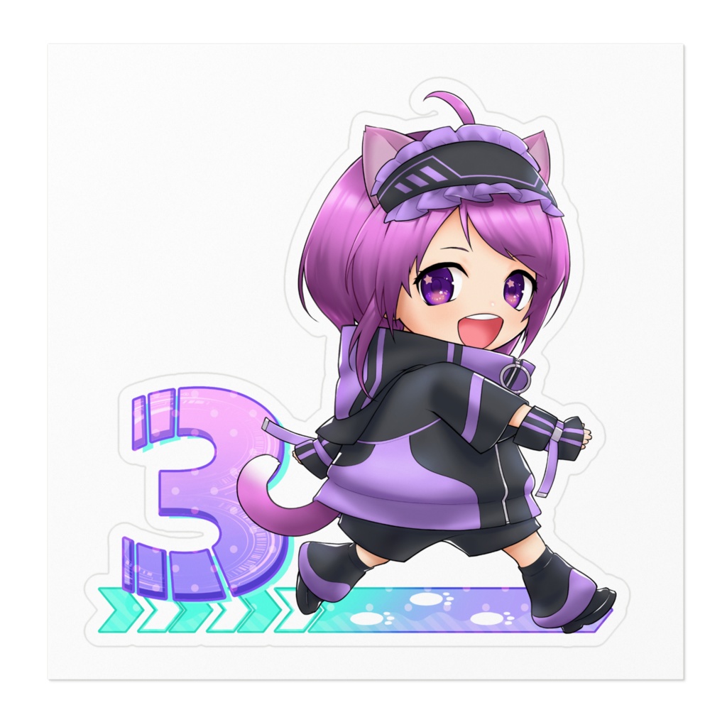 Junatch3周年記念ステッカー