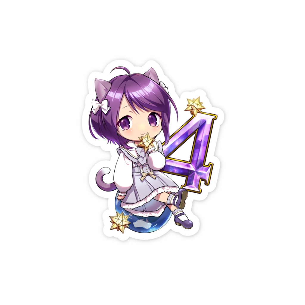 Junatch4周年記念スマホステッカー