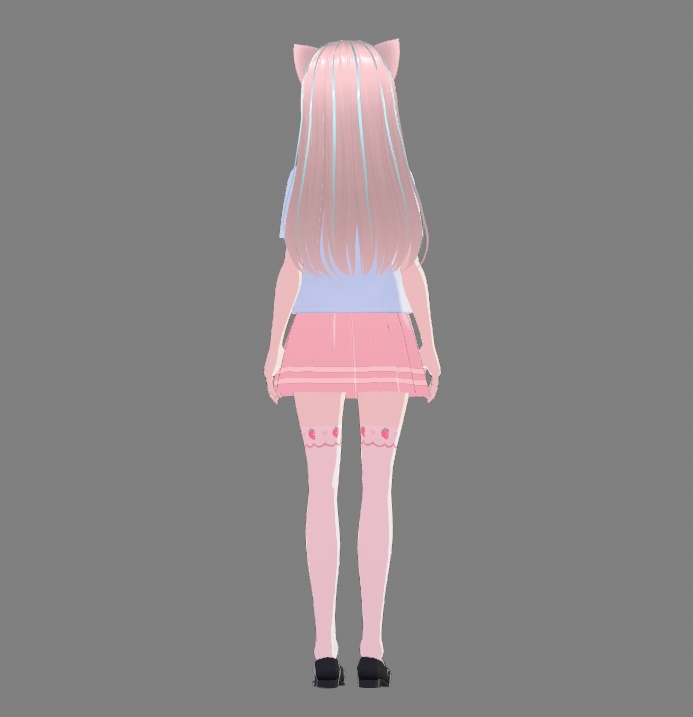 vrm 3D Model virtual live broadcast secondary animation file