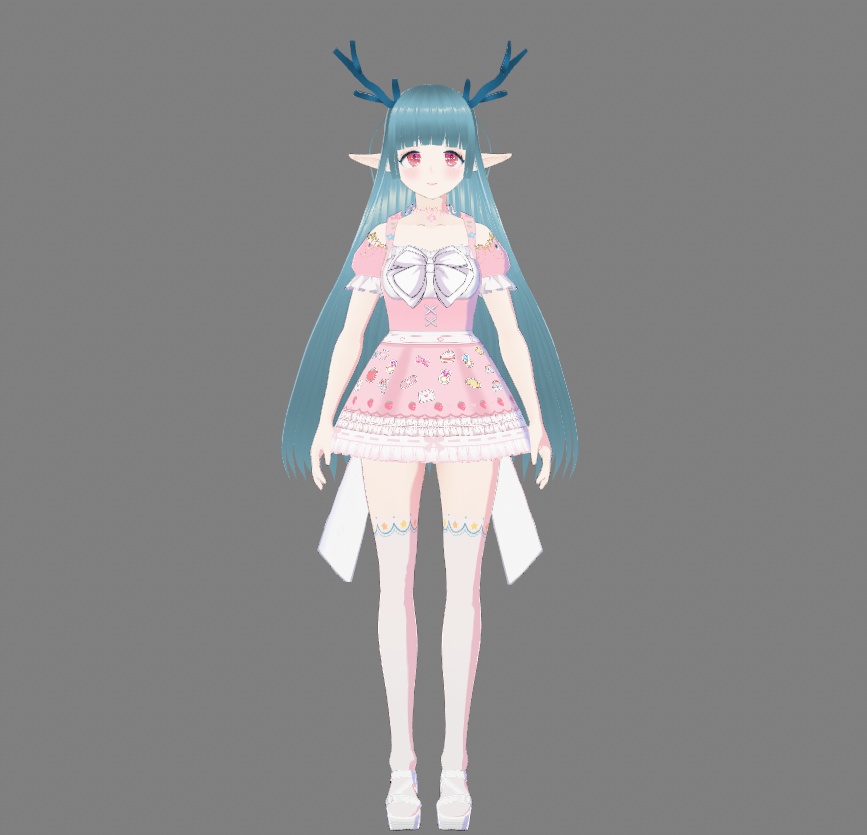 vrm 3D Model virtual live broadcast secondary animation file