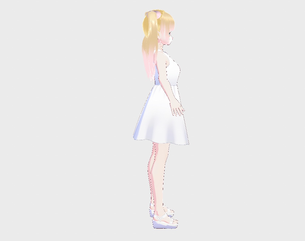 Vtuber vrm 3D Model virtual live Blonde girl