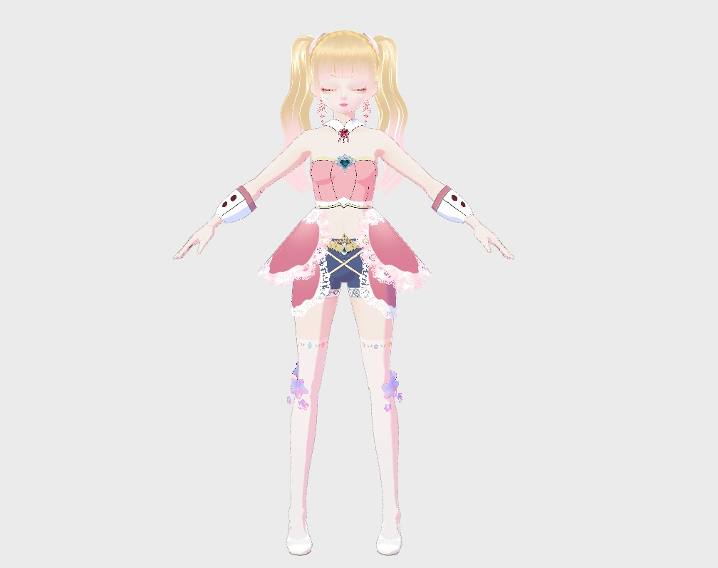 VRoid Dress+vrm+MMD dance file VMD