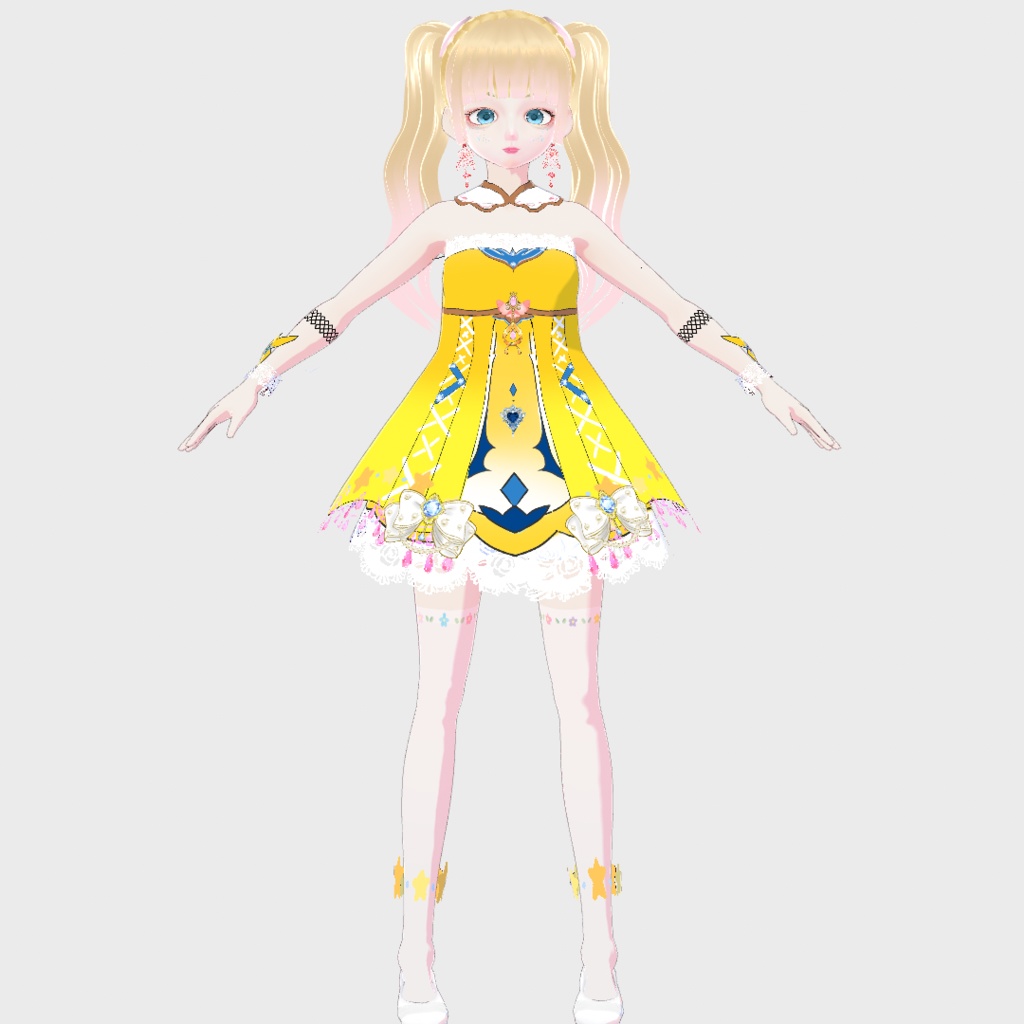 VRoid Dress+vrm+MMD dance file VMD