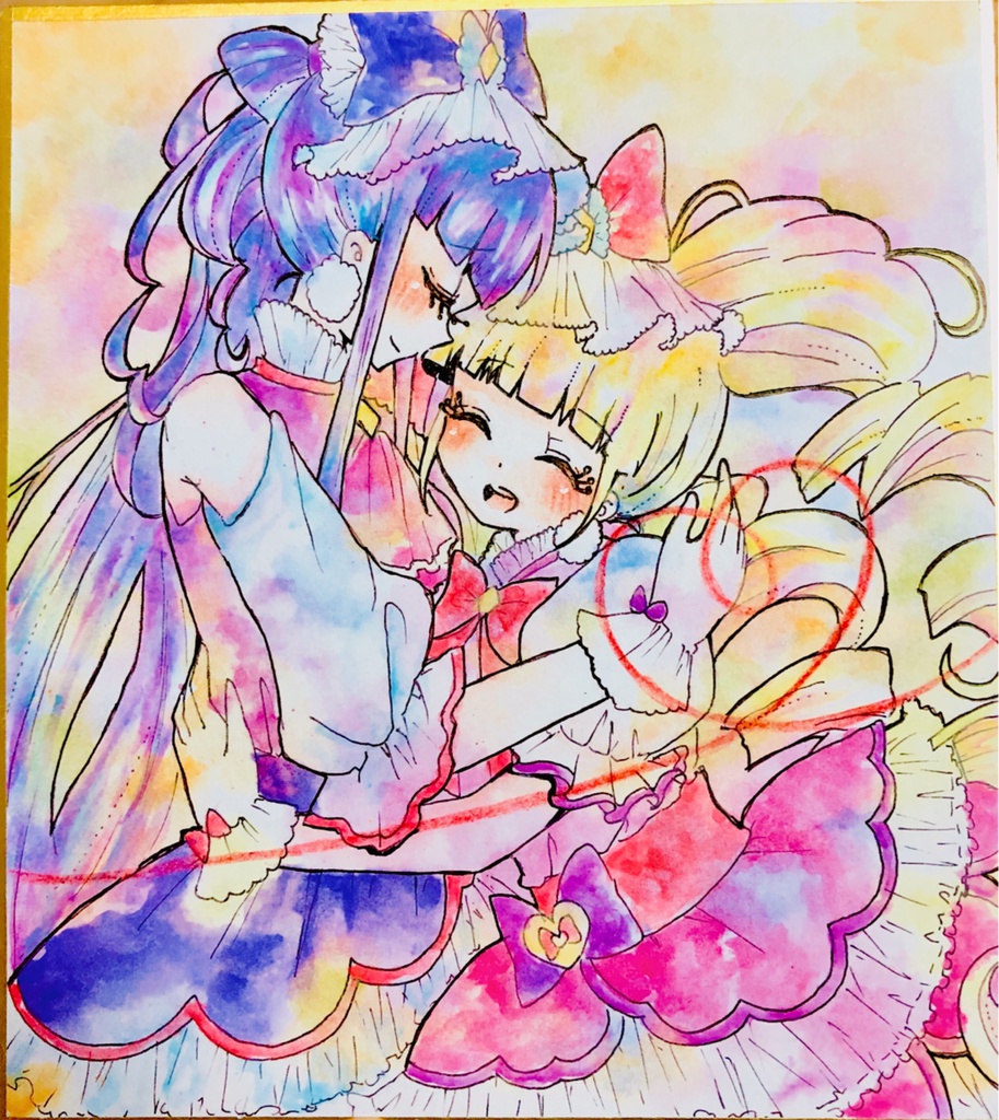 愛のプリキュアミニ色紙