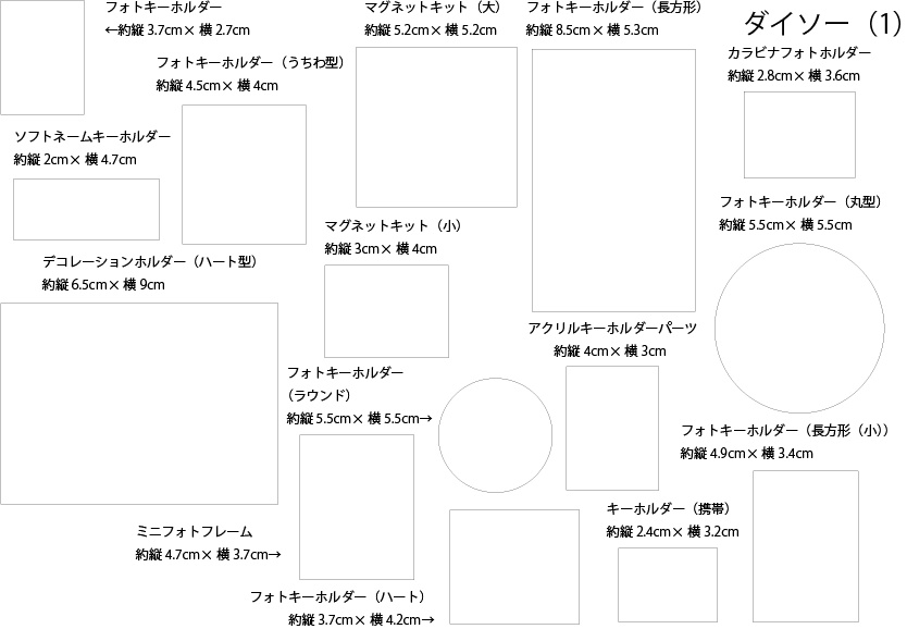 ダイソーで売っている推し活グッズに使える型紙セット(テスト配布)