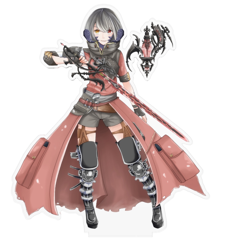 FF14光の戦士アクリルフィギュア 赤魔導士ver