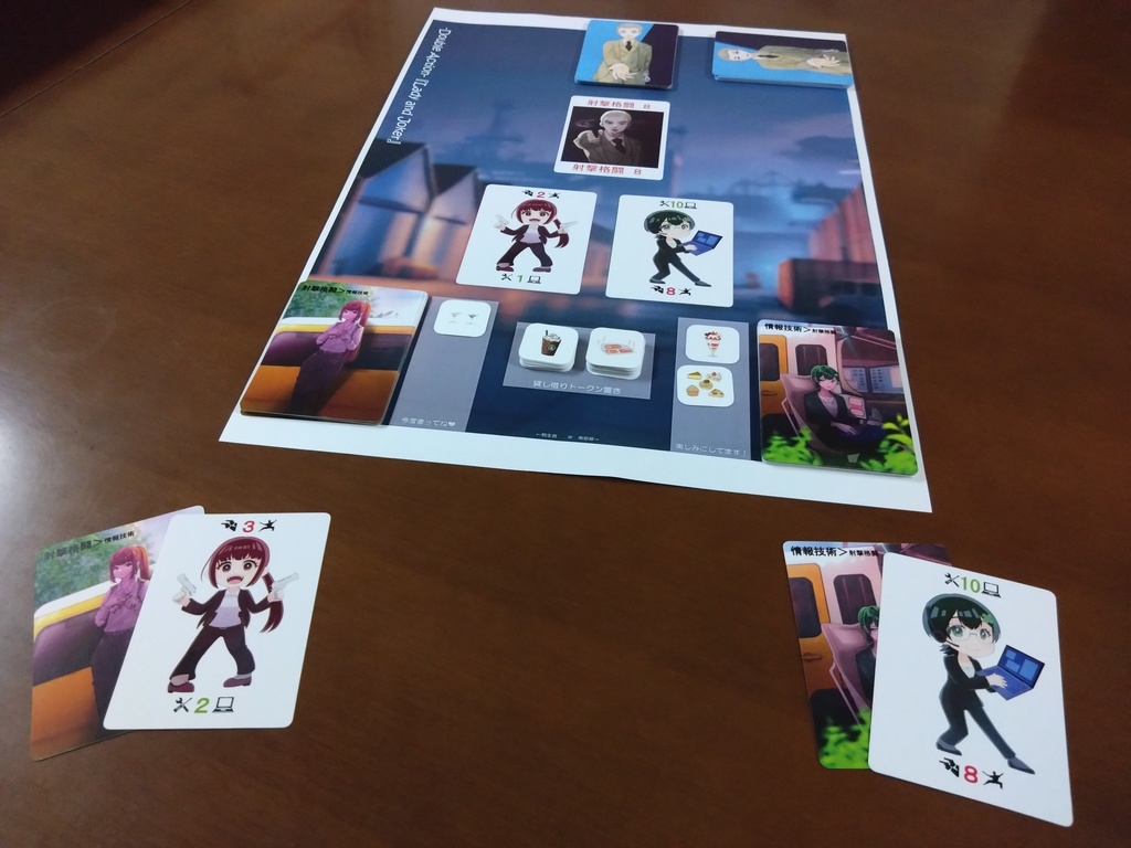 【PDF無料ダウンロード】-Double Action-『レディ&ジョーカー』用プレイマット(A3印刷推奨)