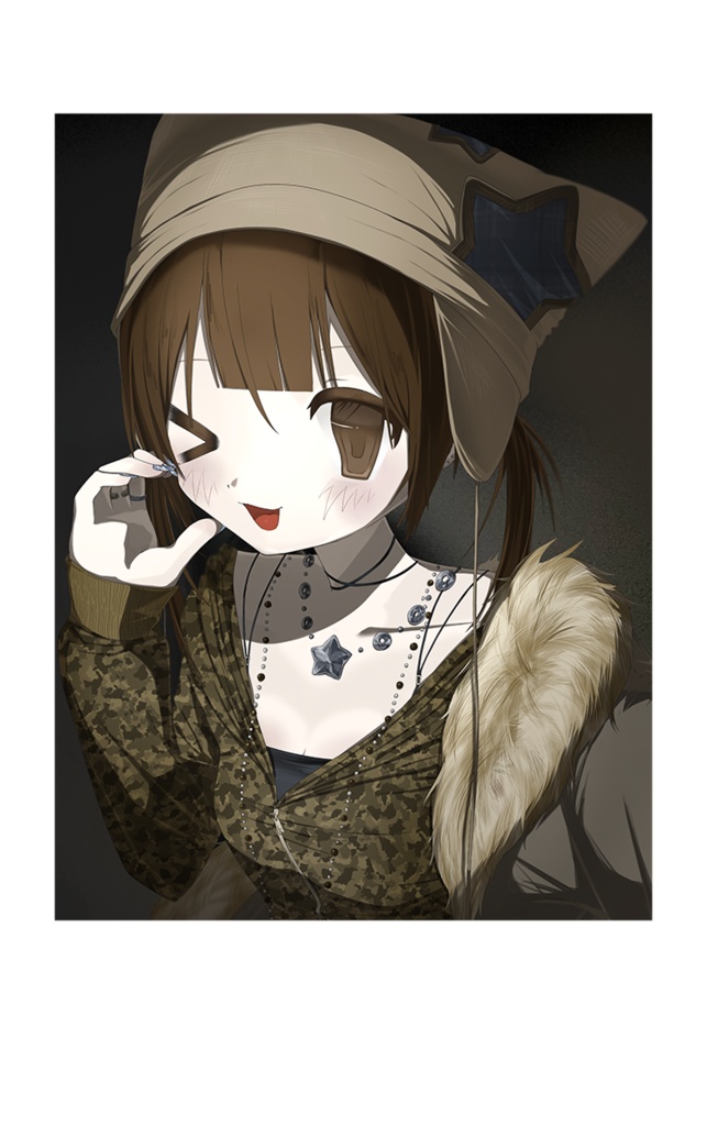 チェキ風カード【ブラウン】