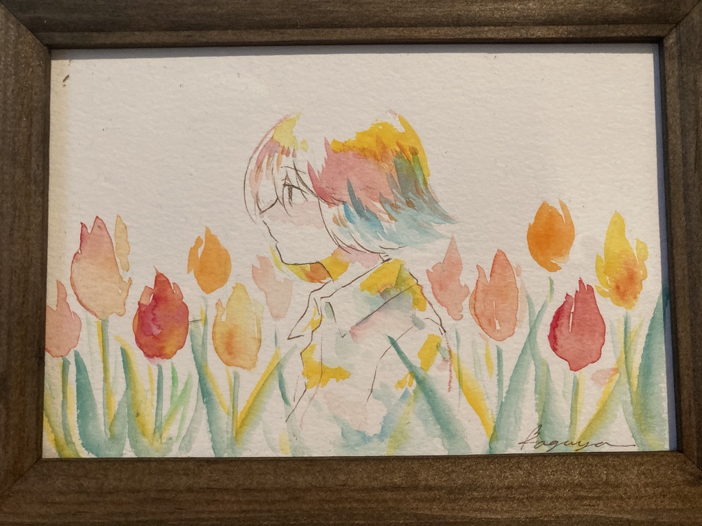 【フレーム入り原画】チューリップ