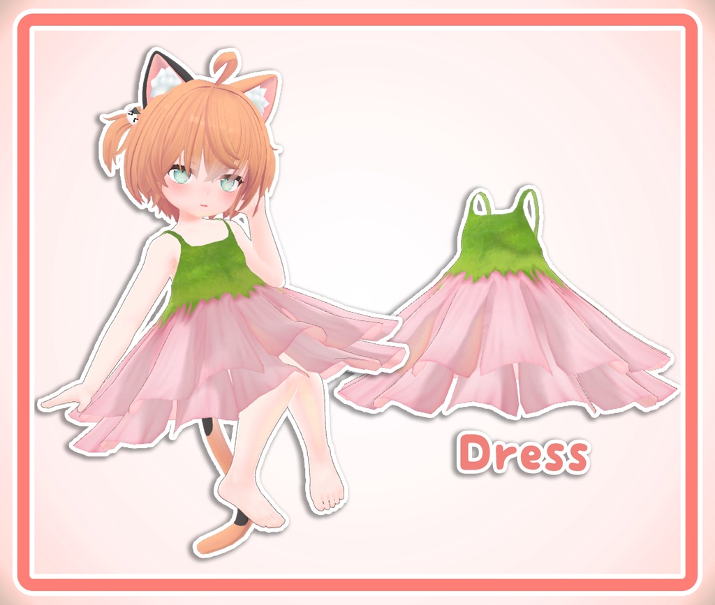 はるきのための花の妖精ドレスと冬の猫ドレス