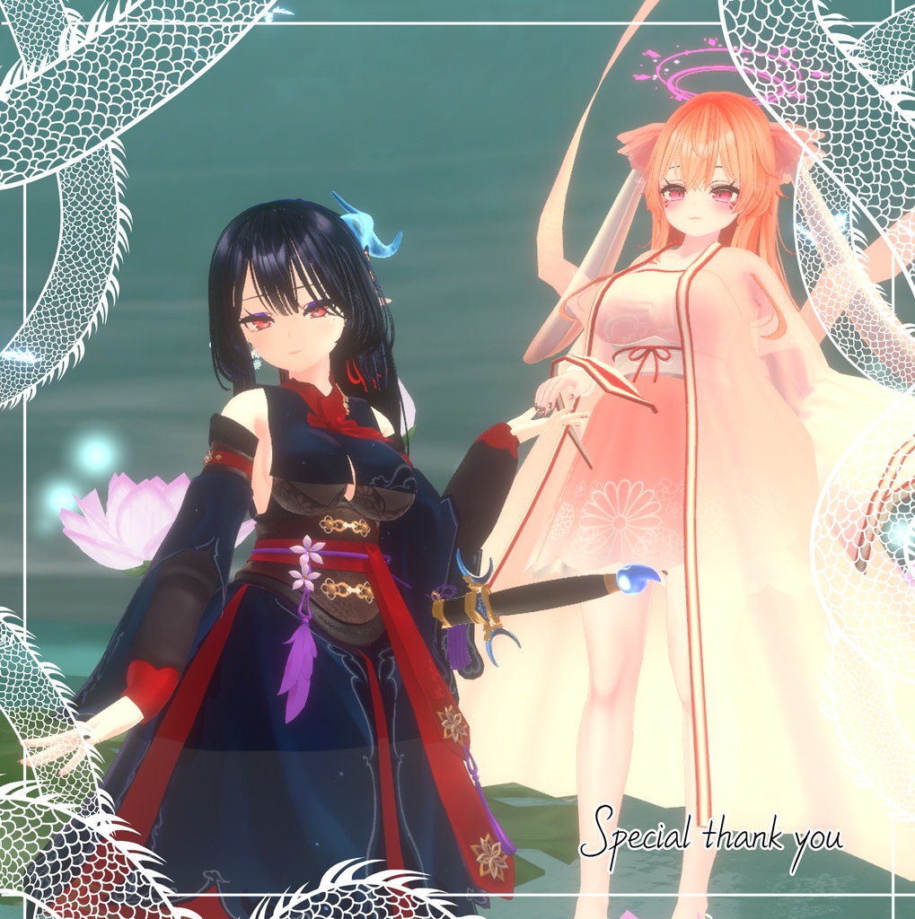 『5アバター対応』 うさぎ漢服 / Bunny Hanfu