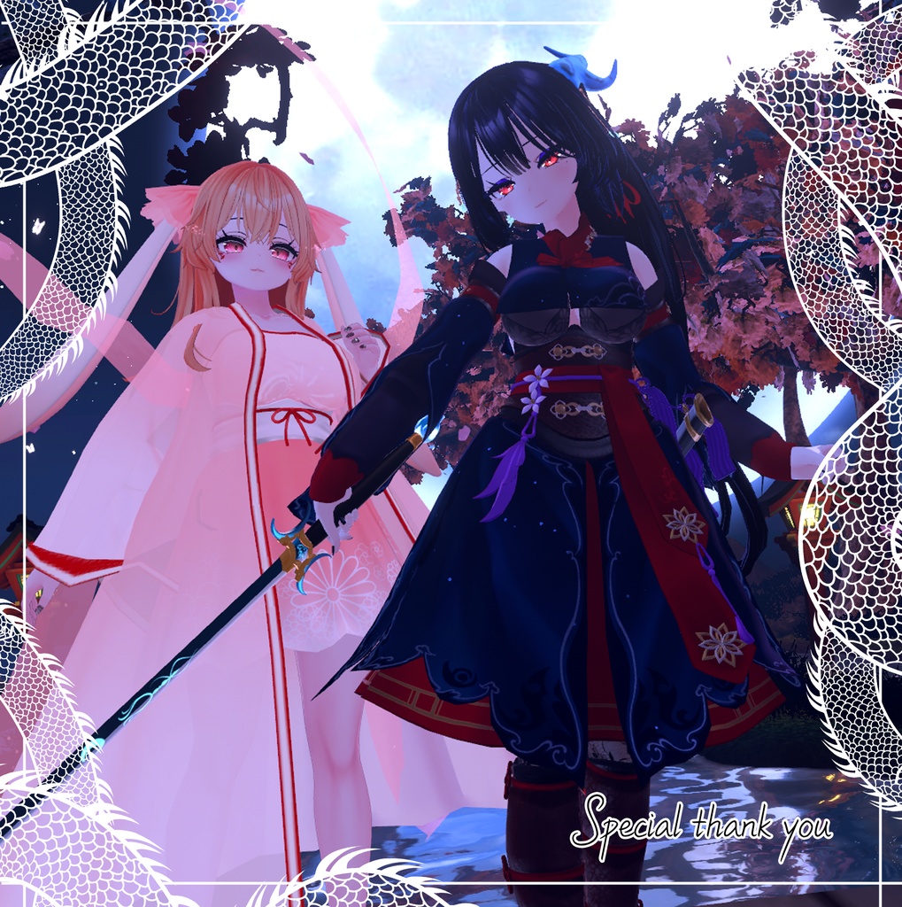 『5アバター対応』 うさぎ漢服 / Bunny Hanfu