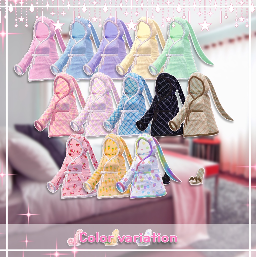 『7アバター対応』 どうぶつシャワーガウン / animal Bathrobe