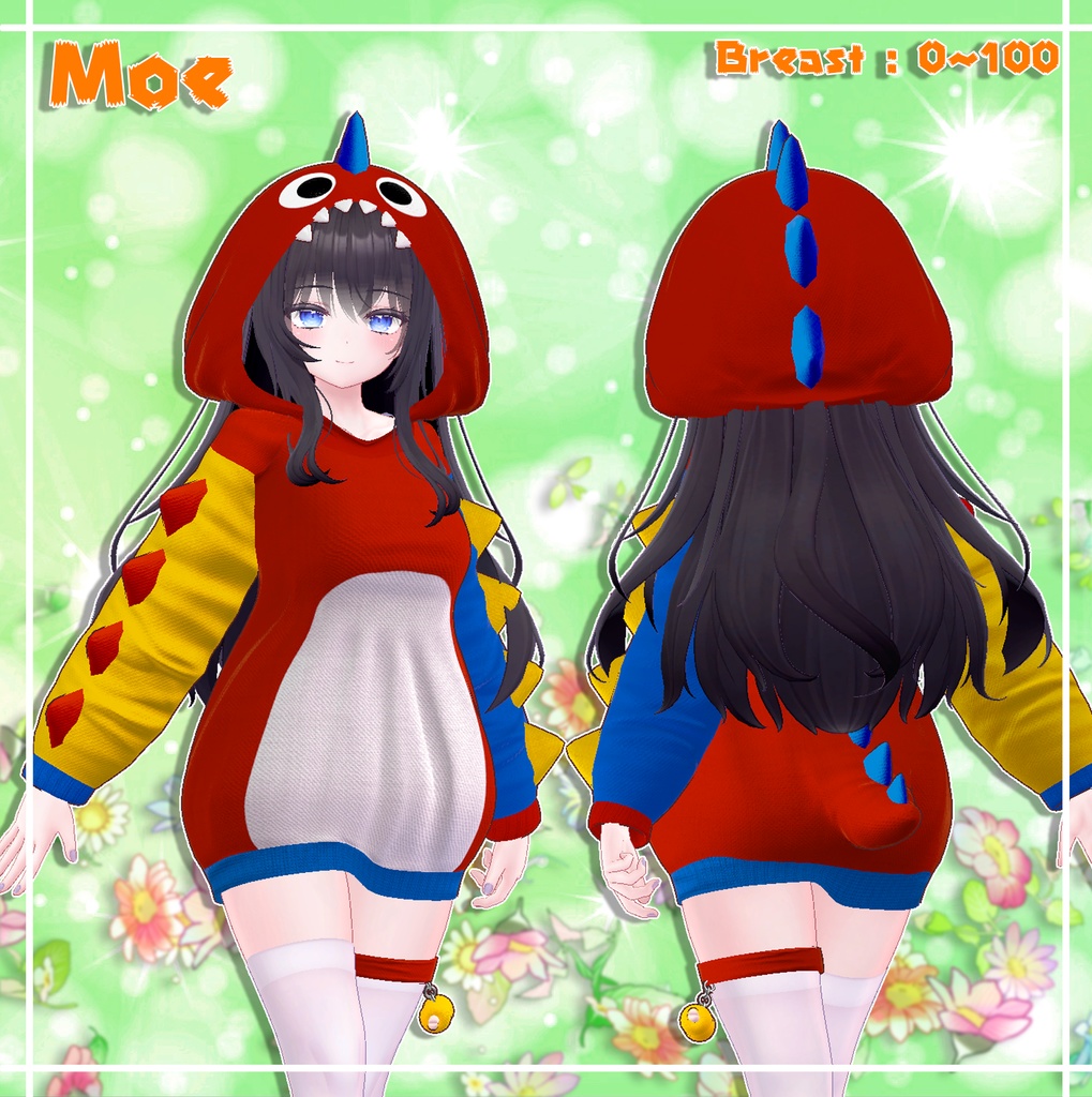 『9アバター対応』 Dinosaur hood / 恐竜フード