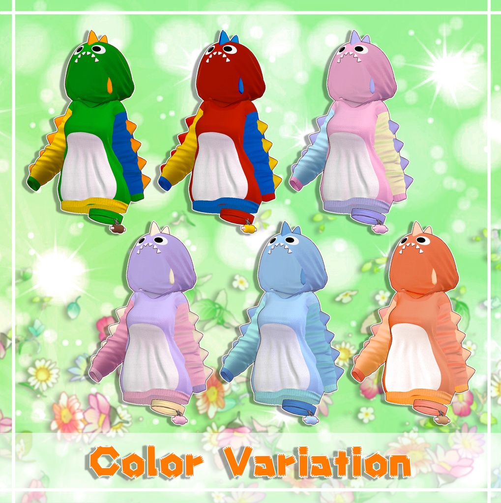 『9アバター対応』 Dinosaur hood / 恐竜フード