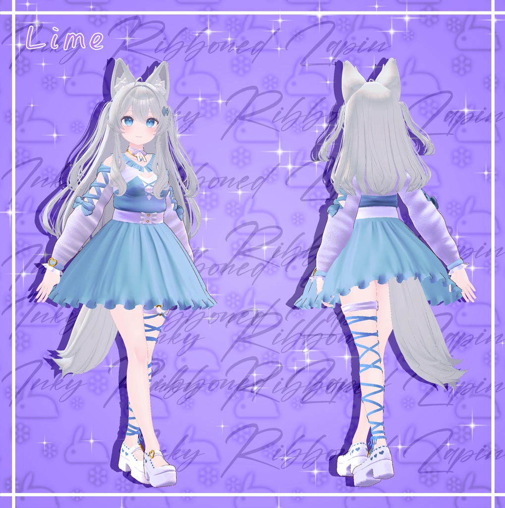 『6アバター対応』 Inky Ribboned Lapin / インキーリボンラパン