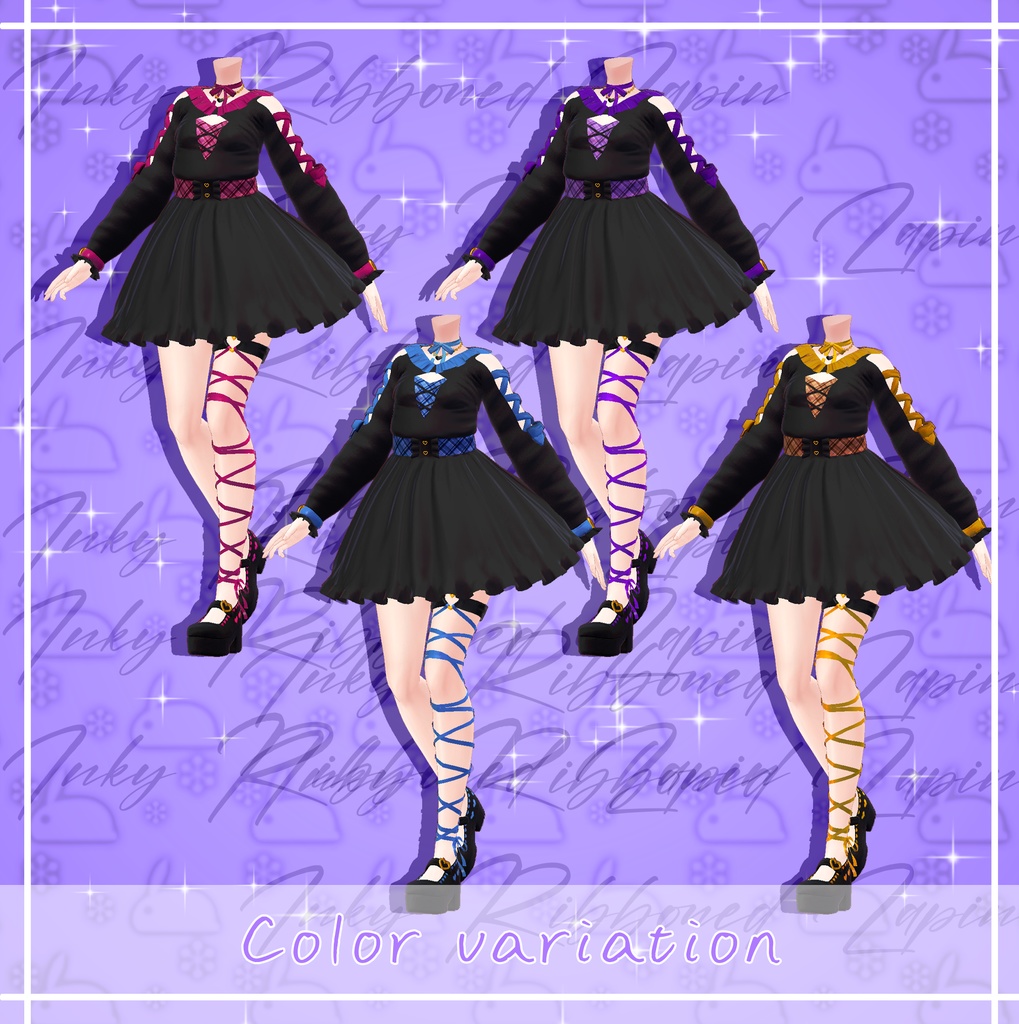 『6アバター対応』 Inky Ribboned Lapin / インキーリボンラパン