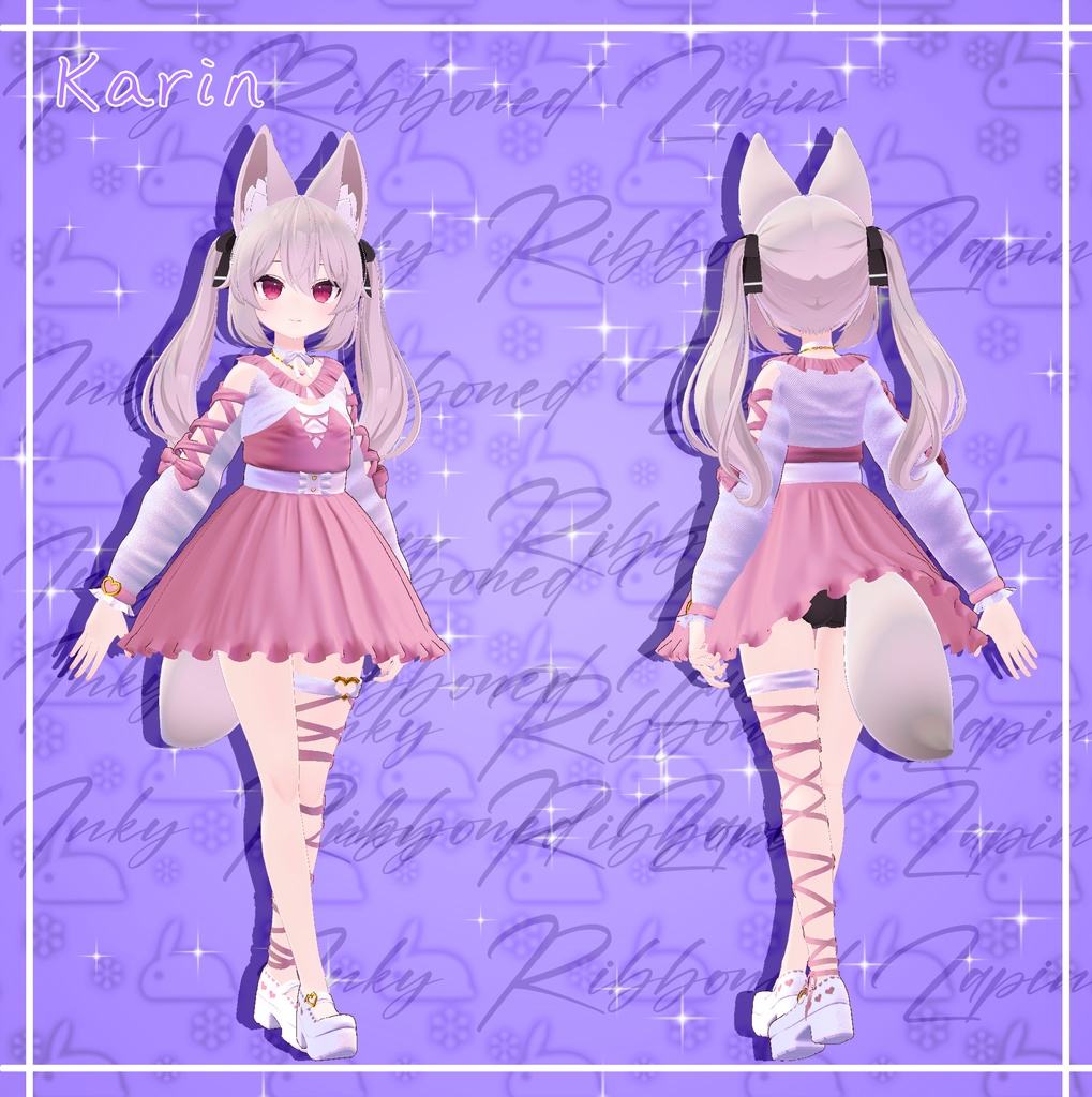 『6アバター対応』 Inky Ribboned Lapin / インキーリボンラパン