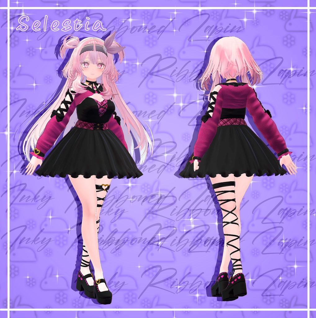 『6アバター対応』 Inky Ribboned Lapin / インキーリボンラパン