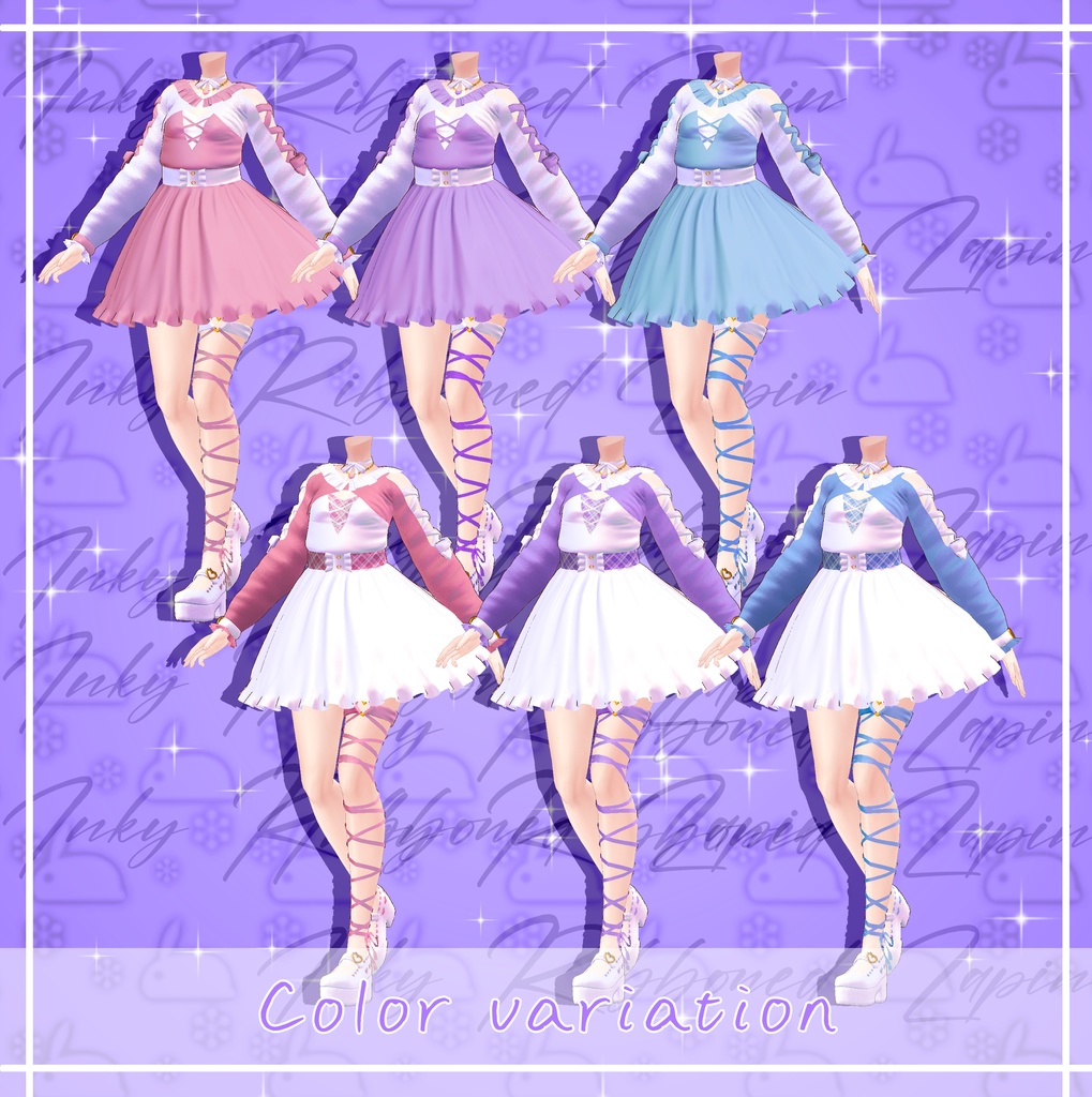 『6アバター対応』 Inky Ribboned Lapin / インキーリボンラパン