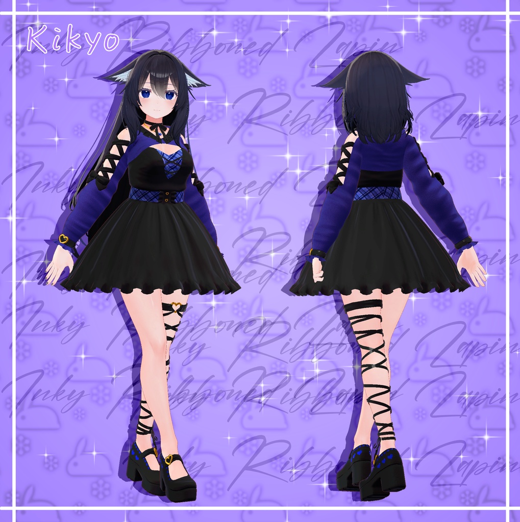 『6アバター対応』 Inky Ribboned Lapin / インキーリボンラパン