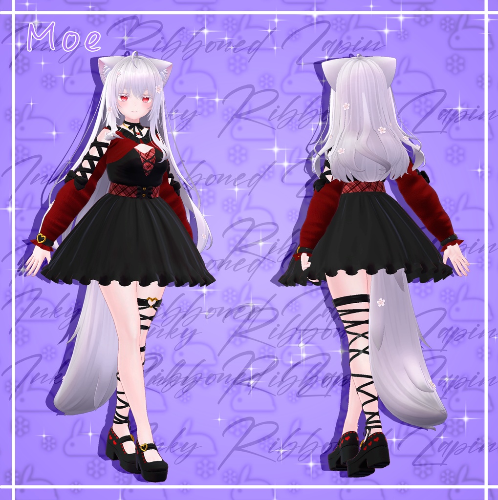 『6アバター対応』 Inky Ribboned Lapin / インキーリボンラパン